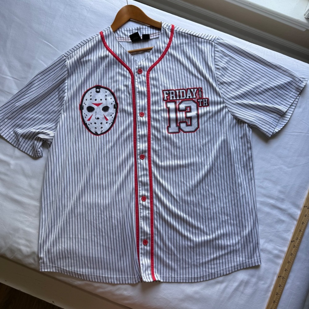 Friday the 13th Jason Voorhees Baseball Jersey Mens 3XL Horror Movie Halloween